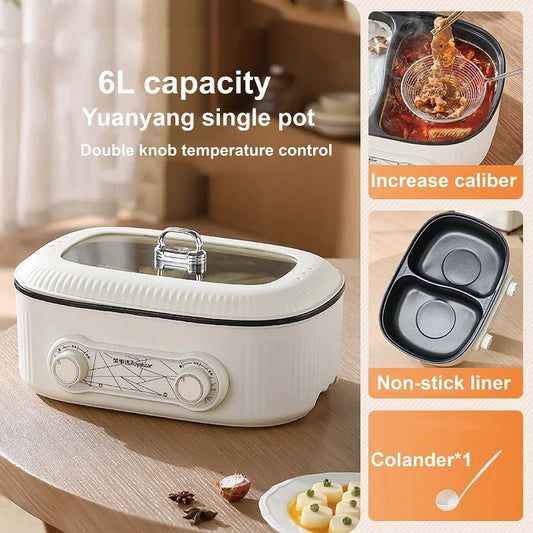 6L Double Liner Electric Hot Pot