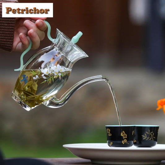 260ml Glass Swallow Coming Beauty Teapot 2