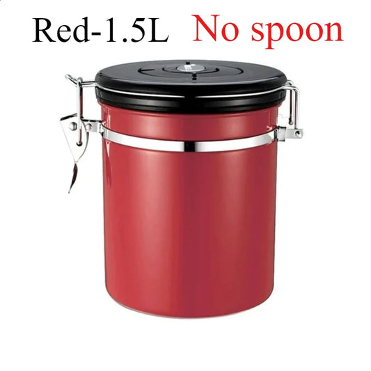 1.5/1.8L Stainless Steel Airtight Coffee Can