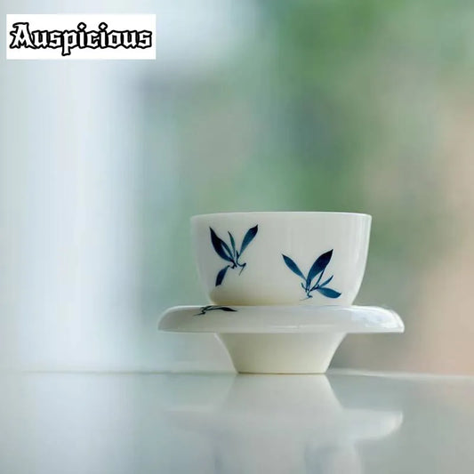 35ml Boutique Hand-painted Butterfly Orchid Tea Cup 2