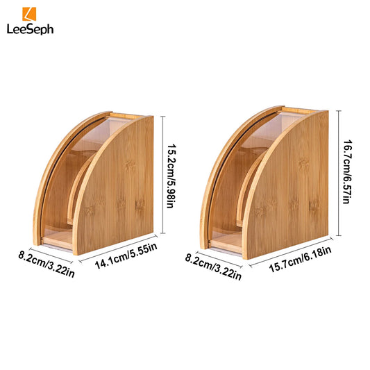Leeseph Bamboo Coffee Filter Paper Storage Box