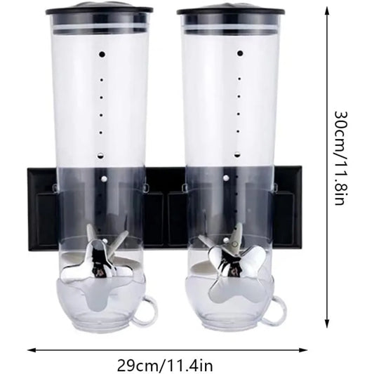 Wall Mount Double Food Dispenser