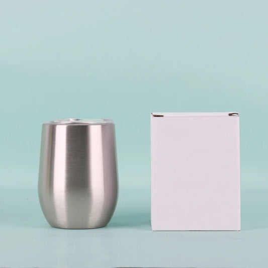 50PCS Custom 12oz Double Wall Stainless Steel Wine Tumblers