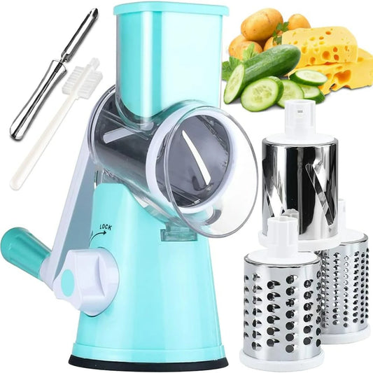 Efficient Dark Blue Rotary Cheese Grater