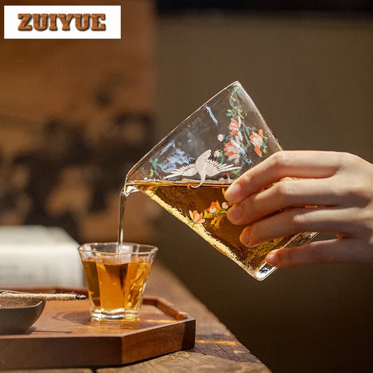270ml Hammered Texture Glass Tea Pitcher