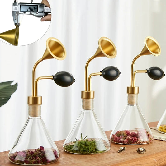 Yander Luma Pro 2.0 Brass & Glass Fragrance Bottle Display
