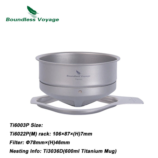 Boundless Voyage Titanium Coffee Filter – Reusable Mesh Pour Over
