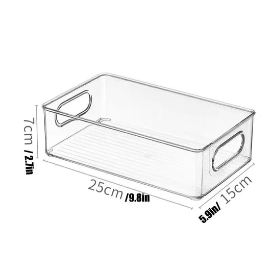 4pcs Transparent Refrigerator Storage Box