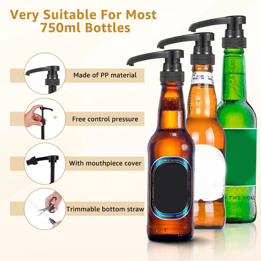 6Pcs Coffee Syrup Pump Dispenser Set