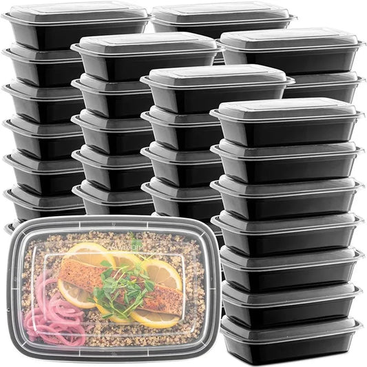 15-Pack Meal Prep Containers – Microwave Safe Food Storage