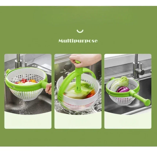 2-in-1 Rotating Drain Basket & Salad Spinner
