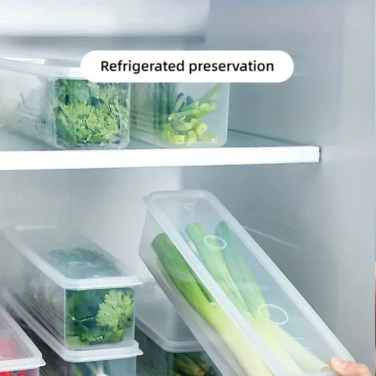 4Pcs Long Rectangular Food Storage Containers