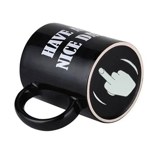 Vertical Middle Finger Ceramic Mug