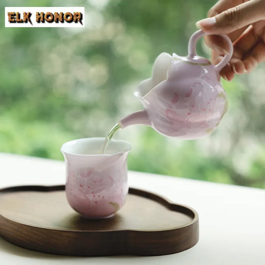 150ml Hand-painted Lily Flower Tea Pitcher