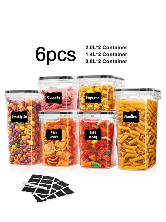 6pcs Closed Food Storage Containers with Lids