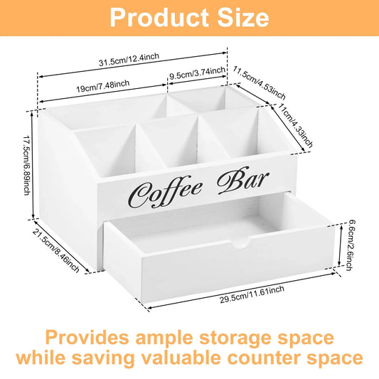 Coffee Bar Organizer with Drawer 2