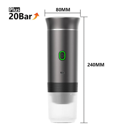 Portable Wireless Espresso Coffee Maker – 3-in-1 Travel Machine