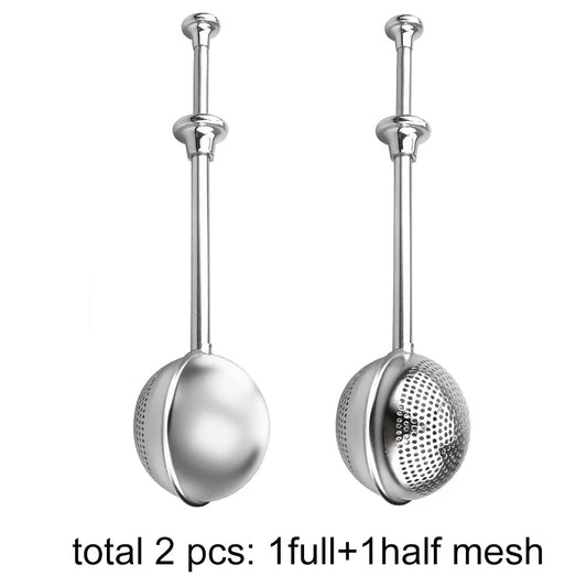Stainless Steel Tea Strainer – 2pcs Tea Ball Infuser Set