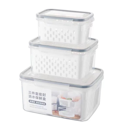 Fruit Storage Containers for Fridge with Removable Colander 2