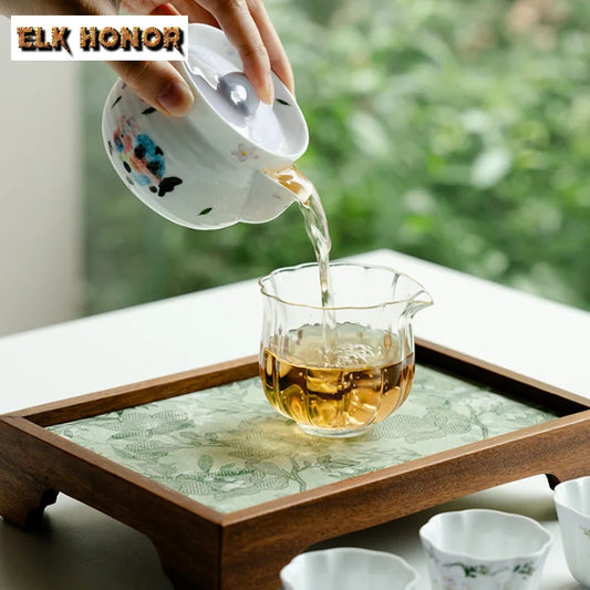 190ml Hand-painted Orchid Longevity Fish Teapot 3