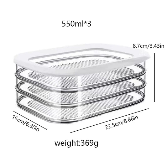 3-Tier Stackable Deli & Cheese Organizer
