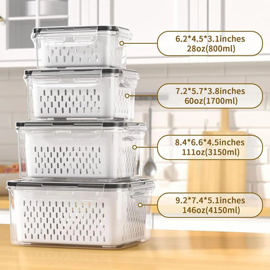 Fridge Food Storage Container Set