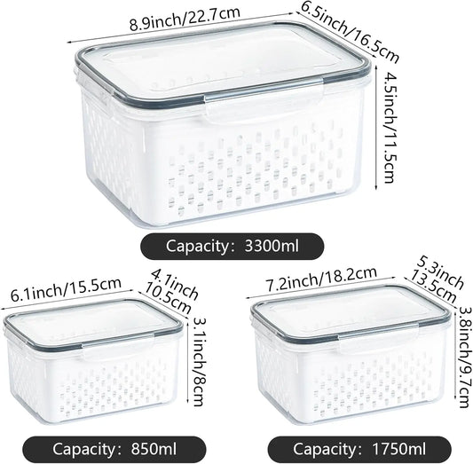 Double Layer Sealed Preservation Box for Fridge