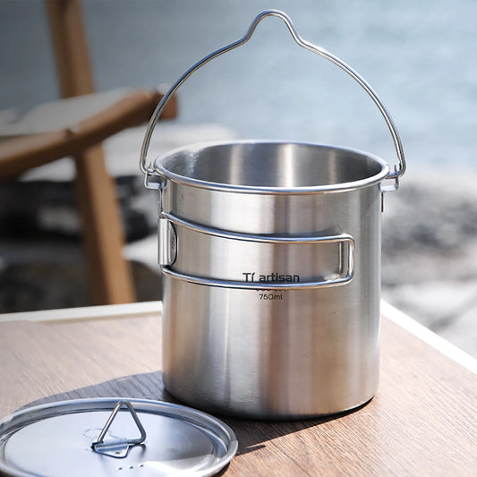 Tiartisan 750ml Stainless Steel Hanging Pot