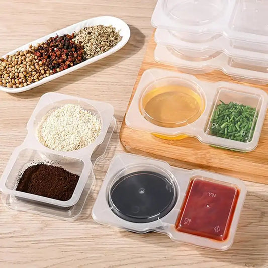 10/20/30P Double Compartment Condiment Containers