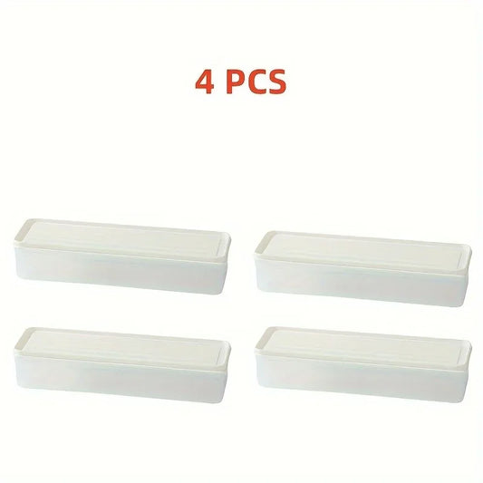 4Pcs Long Rectangular Food Storage Containers